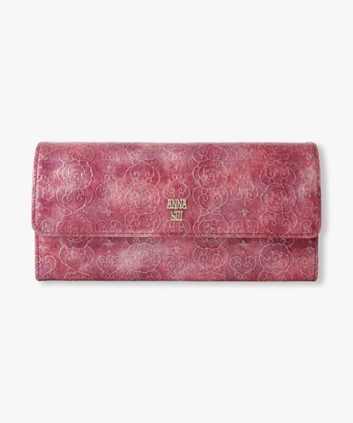ANNA SUI 財布 ローズハート フラップ長財布 レディース