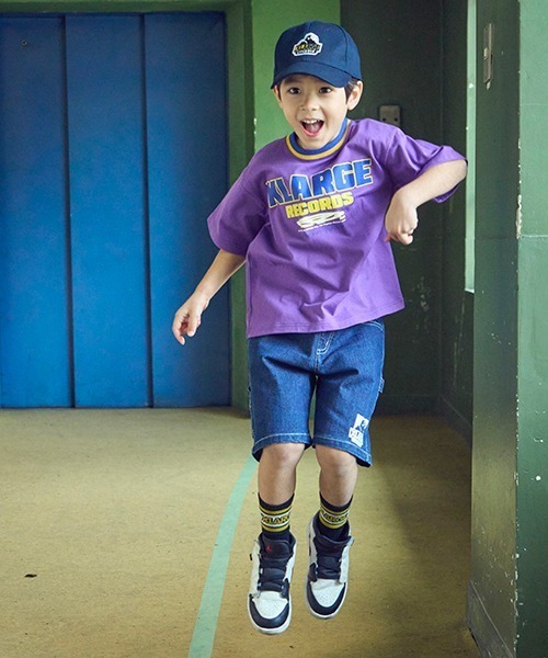 定価7590円 XLARGE KIDS ペインターパンツ 110、120、130 セール】デニムペインターショーツ（デニムパンツ）｜XLARGE
