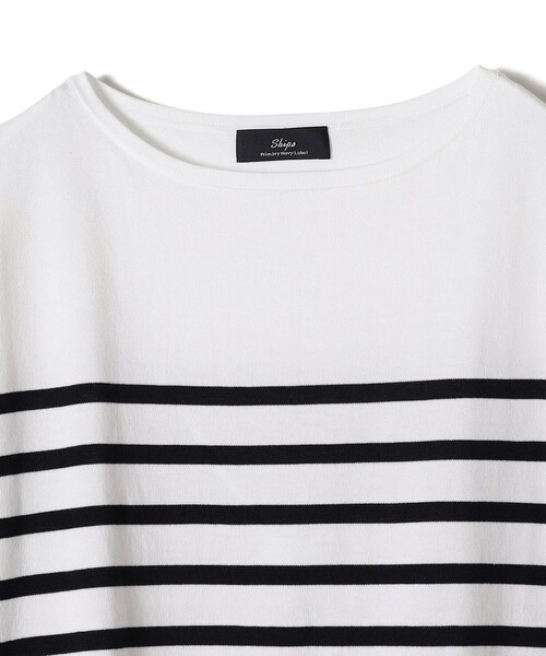 ニット セーター SHIPS Primary Navy Label:「手洗い可能」スヴィン ボーダー ボートネック ニット レディース SHIPS Primary Navy Label:〈手洗い可能〉スヴィン ボーダー