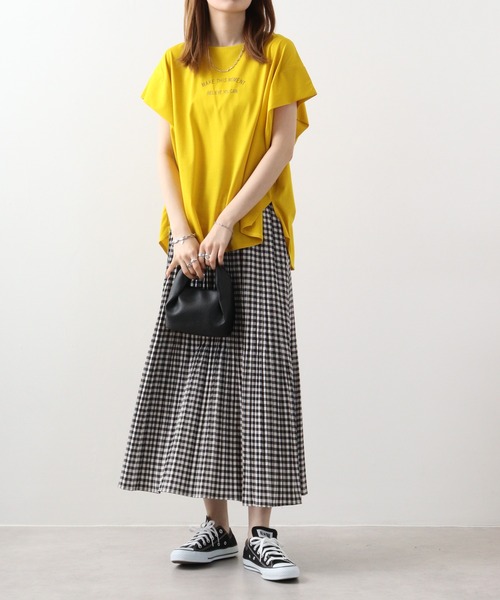 tシャツ BRODIAEA 袖タックロゴT レディース : ZOZOTOWN Yahoo