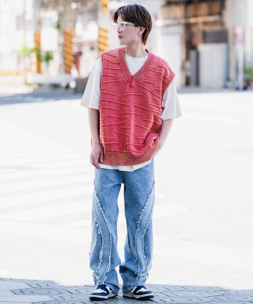 ベスト ジレ V-NECK SWEAT VEST レディース メンズ COO+i ベスト ジレ Vネックスウェットベスト レディース