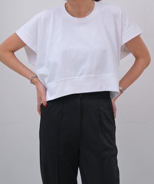 tシャツ ショートカットソープルオーバー レディース AKTE tシャツ ショートカットソープルオーバー レディース