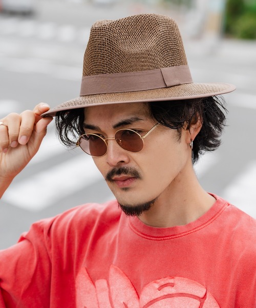 improves 帽子 ハット ペーパー素材 中折 ストローハット メンズ