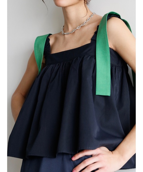Katrin TOKYO bicolor ruffle tops レディース : ZOZOTOWN Yahoo