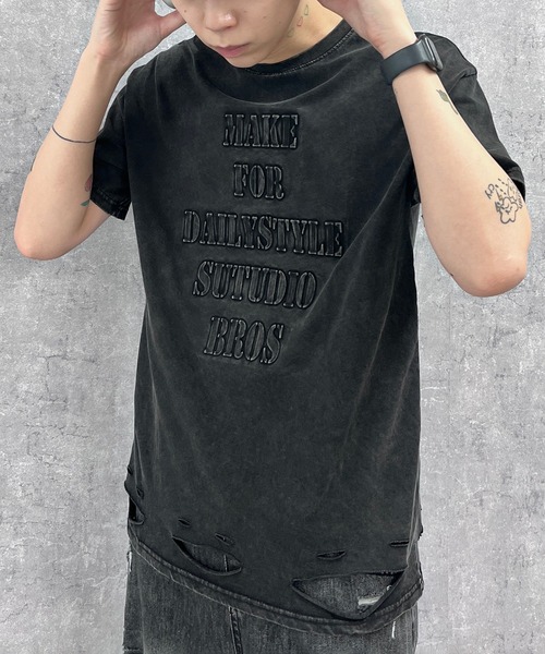 tシャツ ピグメントロゴBIG Tシャツ レディース Champion】ピグメントロゴビッグTシャツ(カットソー)｜トップス