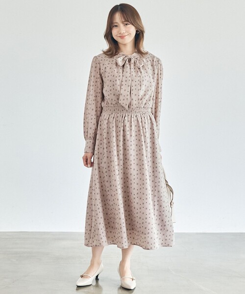 any SiS ワンピース 「洗える」2WAYボウプリント : ZOZOTOWN
