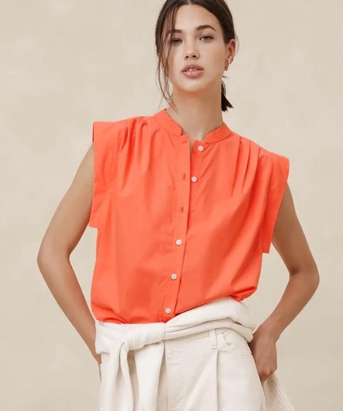 ブラウス シャツ BANANA REPUBLIC FACTORY STORE　　ポプリン カラー トップス レディース BANANA REPUBLIC シャツ ブラウス FACTORY STORE ポプリン