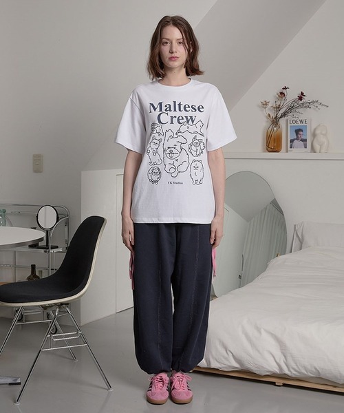 WaiKei tシャツ 「UNISEX」Wai Kei／マルチーズクルーラインT