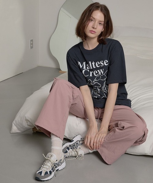 tシャツ 「UNISEX」Wai Kei／マルチーズクルーラインT レディース メンズ WaiKei tシャツ 「UNISEX」Wai Kei／マルチーズクルーラインT