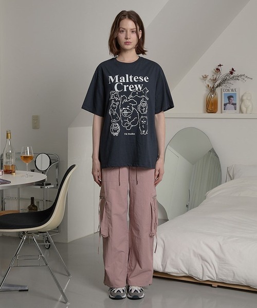 tシャツ 「UNISEX」Wai Kei／マルチーズクルーラインT レディース メンズ WaiKei tシャツ 「UNISEX」Wai Kei／マルチーズクルーラインT