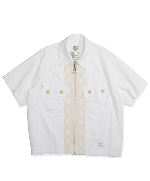 elephant TRIBAL fabrics シャツ elephant TRIBAL fabrics シャツ Jacquard Zip Shirt メンズ