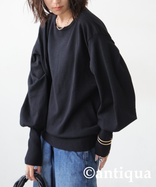 クラネ ニットセーター バルーン袖 CLANE/クラネ】BALLOON SLEEVE KNIT TOPS/バルーンスリーブ