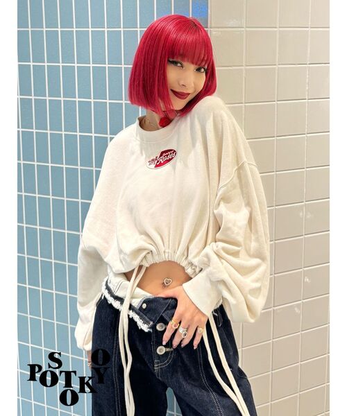 トレーナー スウェット 「Something ×PosTokyo」Drost hem Tops レディース