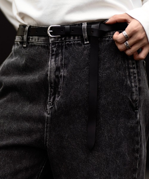 CLEL ベルト 「CLEL」Soft Leather Narrow Belt / ソフトレザー