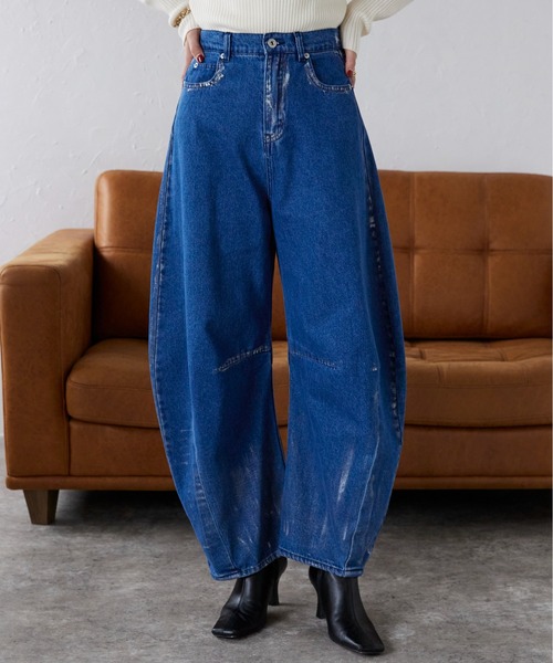 Pepe Jeans レッドブル 支給品　トラベル用デニムパンツ　レディース W34 新品 　ジーンズ　ベッテル リカルド ウェバー F1 r. ジーンズ デニム デニムパンツ デニム ホイルペイント カーブ