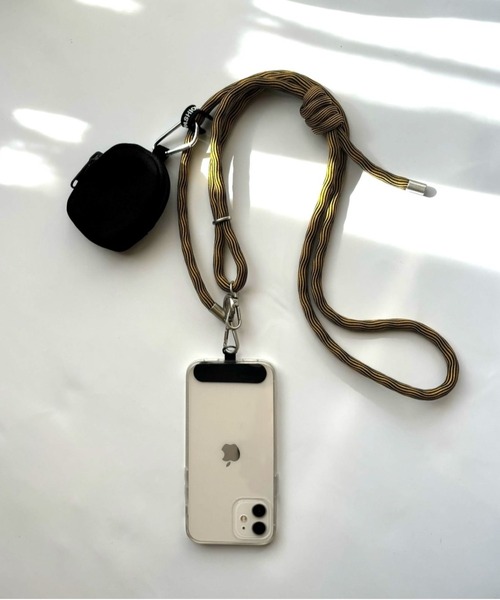 lit.Cy ミニポーチ付き 太ロープ スマホショルダー ストラップ