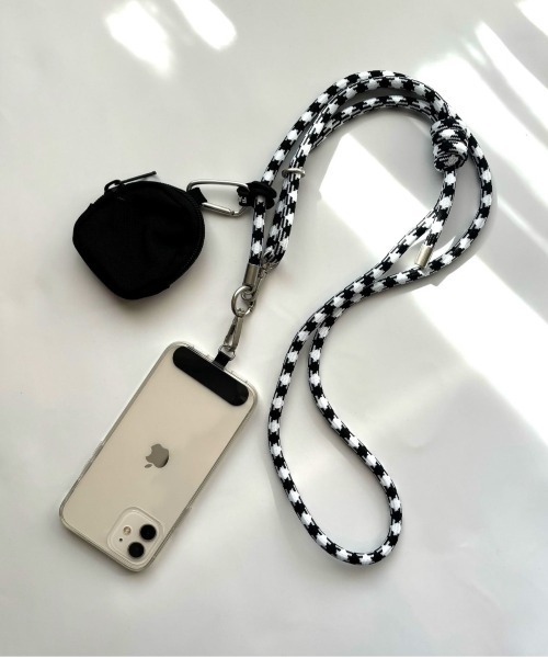 GORE-TEX ミニポーチ＋ショルダーネックストラップ lit.Cy ミニポーチ付き 太ロープ スマホショルダー ストラップ
