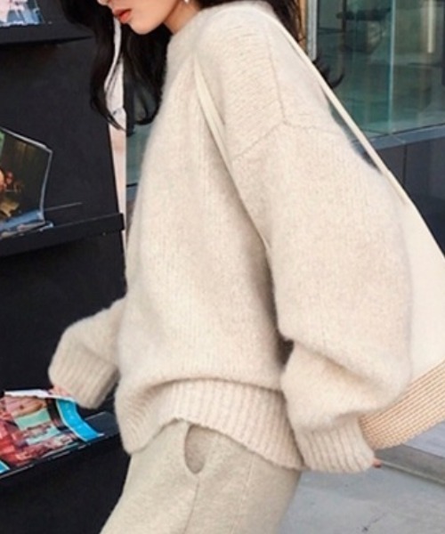 deux amour ニット セーター クルーネックベーシックニットプル