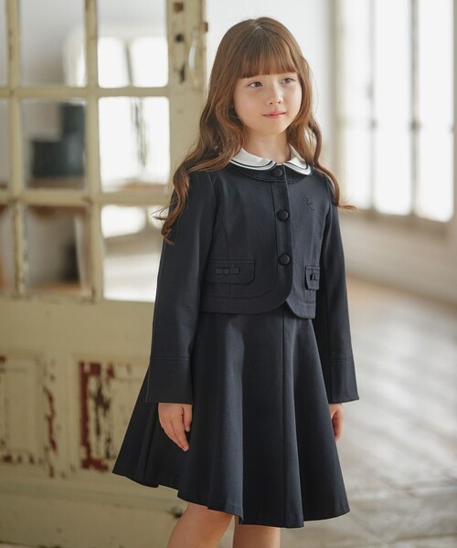 組曲（KUMIKYOKU） ノーカラージャケット アウター 「110-140cm」ノー