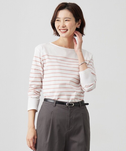 tシャツ バスクボーダー カットソー レディース : ZOZOTOWN
