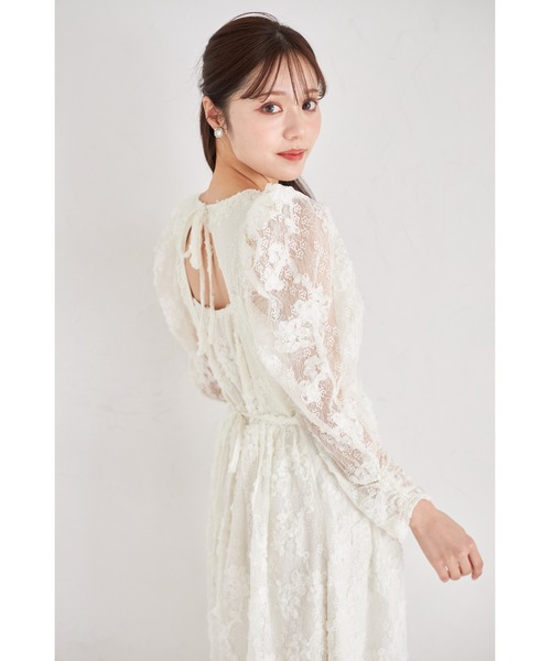 tocco closet ワンピース 後ろリボン付きパワーショルダー