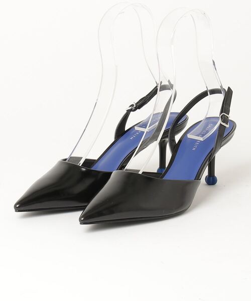 最終値下げCharles&Keithブラック サンダル24〜24.5(箱、袋付き CHARLES ＆ KEITH 「charles&keith」 ヒールサンダル 24.5cm