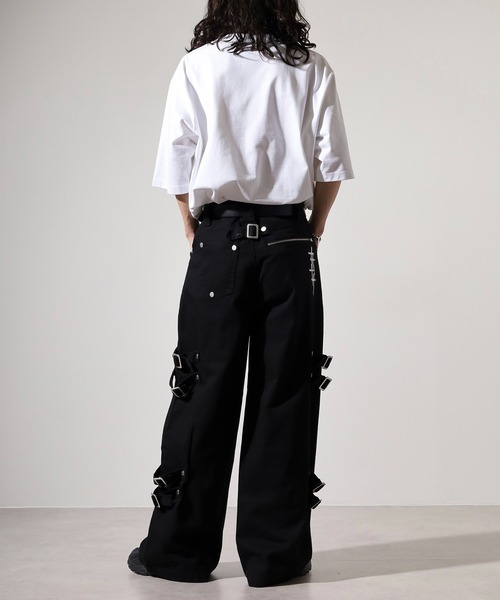 RE730 ワイドパンツ スマホショルダー ジーンズ 10oz belt design