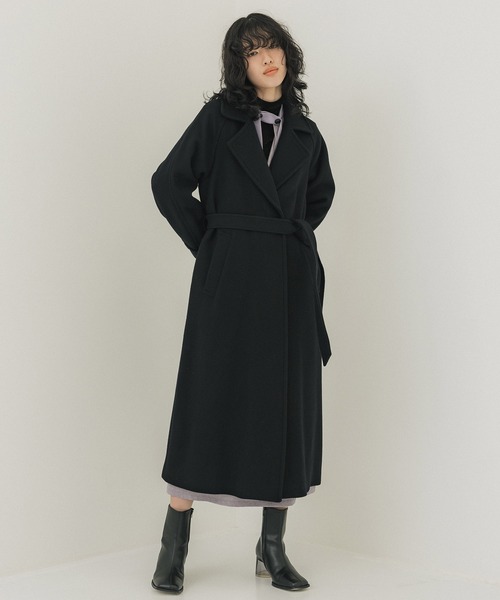 PUBLIC TOKYO ロングコート ブラック PUBLIC TOKYO（パブリックトウキョウ） チェスターコート 2 ブラック