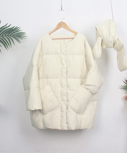 「SMILE ORCHID」 ダウンジャケット FREE アイボリー レディース_画像7