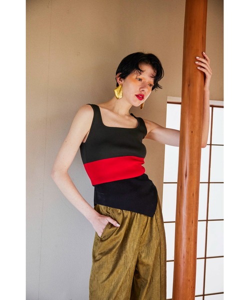 トップス OMMO ASYMME TUCK KT TOP OMMO ONLINE STORE / ASYMME TUCK KT TOP