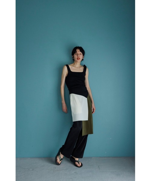 ニット セーター ASYMME TUCK KT TOP レディース OMMO ニット セーター ASYMME TUCK KT TOP レディース