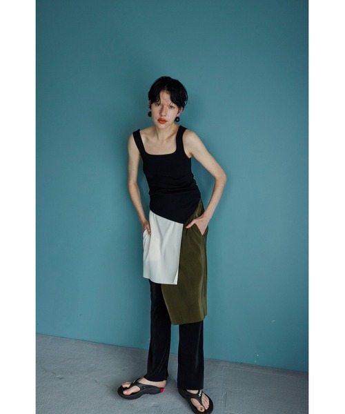 トップス OMMO ASYMME TUCK KT TOP OMMO ONLINE STORE / ASYMME TUCK KT TOP