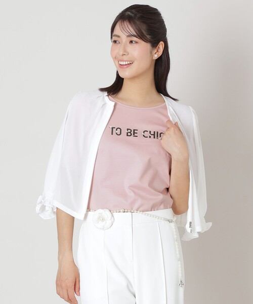 TO BE CHIC tシャツ ビジューロゴ カットソー レディース
