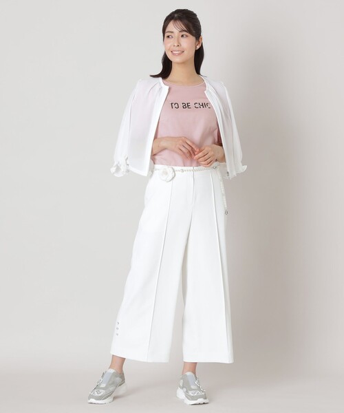 TO BE CHIC tシャツ ビジューロゴ カットソー レディース