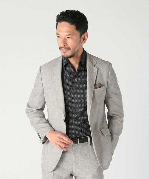 ジャケット テーラードジャケット 「ACTIVE TAILOR/アクティブテイラー」カラミメッシュストレッチジャケット「ストレッチ」「通気性」 メンズの画像
