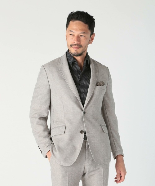 ジャケット テーラードジャケット 「ACTIVE TAILOR/アクティブテイラー」カラミメッシュストレッチジャケット「ストレッチ」「通気性」 メンズの画像