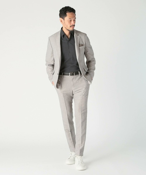 ジャケット テーラードジャケット 「ACTIVE TAILOR/アクティブテイラー」カラミメッシュストレッチジャケット「ストレッチ」「通気性」 メンズの画像