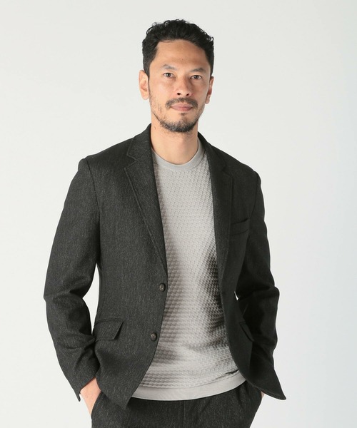 ジャケット テーラードジャケット 「ACTIVE TAILOR/アクティブテイラー」カラミメッシュストレッチジャケット「ストレッチ」「通気性」 メンズの画像