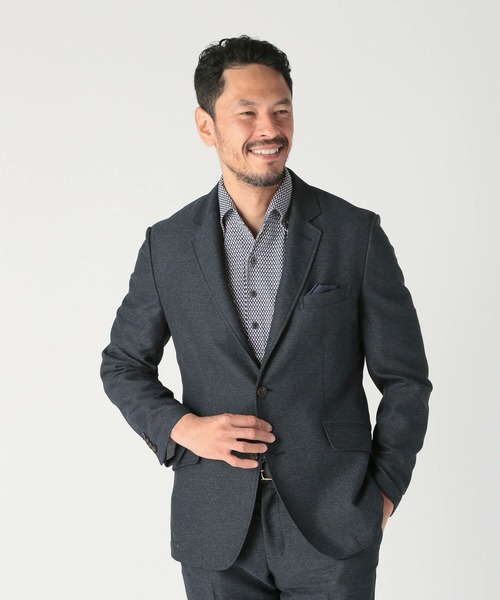 ジャケット テーラードジャケット 「ACTIVE TAILOR/アクティブテイラー」カラミメッシュストレッチジャケット「ストレッチ」「通気性」 メンズの画像
