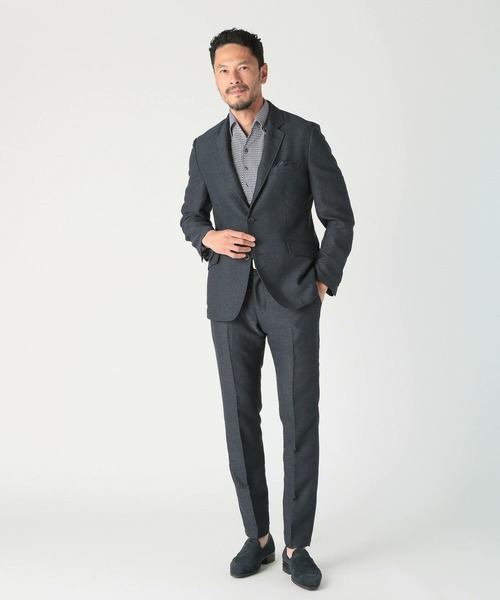 ジャケット テーラードジャケット 「ACTIVE TAILOR/アクティブテイラー」カラミメッシュストレッチジャケット「ストレッチ」「通気性」 メンズの画像