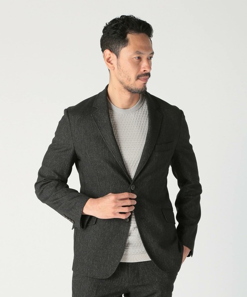 ジャケット テーラードジャケット 「ACTIVE TAILOR/アクティブテイラー」カラミメッシュストレッチジャケット「ストレッチ」「通気性」 メンズの画像