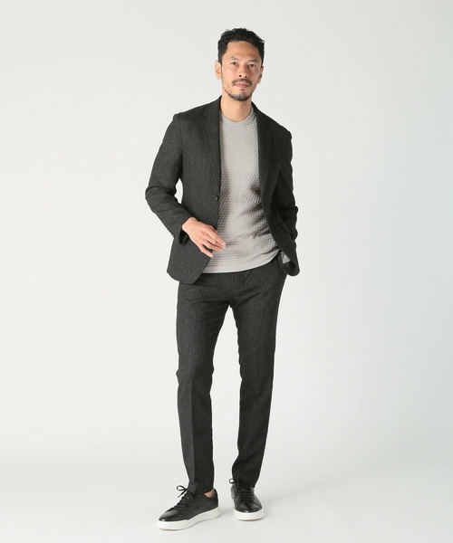 ジャケット テーラードジャケット 「ACTIVE TAILOR/アクティブテイラー」カラミメッシュストレッチジャケット「ストレッチ」「通気性」 メンズの画像