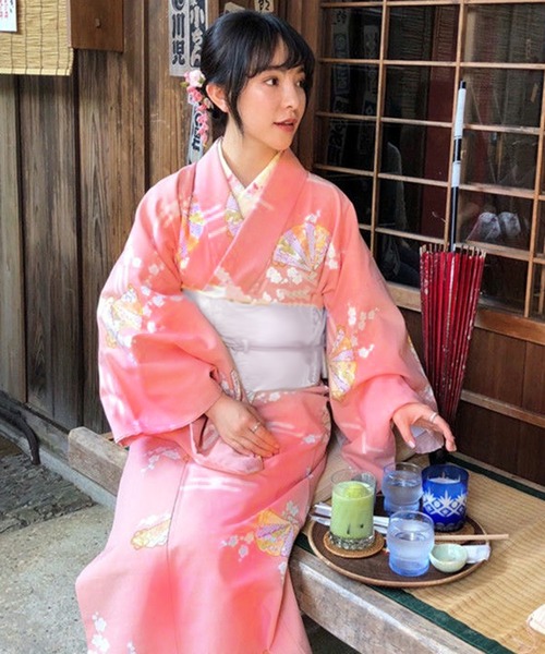 ピンク浴衣セット+着付けセット+帯飾り+髪飾り 楽天市場】レース浴衣 浴衣 高校生 可愛い 浴衣 中学生 浴衣