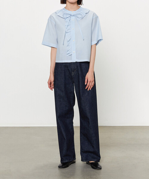 【新品未使用】nicholson & nicholson 半袖シャツ nicolson&nicolson ブラウス シャツ nicholson ＆ | コットン