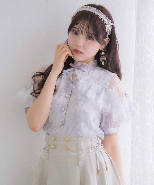45rpm - 45rpm レディース　花柄ブラウス ROJITA ブラウス シャツ ラッフル花柄ブラウス レディース