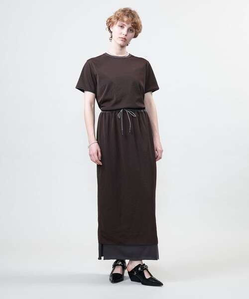 ＜ASTRAET＞テンジクxシフォン レイヤード タイトスカート UNITED ARROWS｜<ASTRAET>テンジクxシフォン レイヤード タイト
