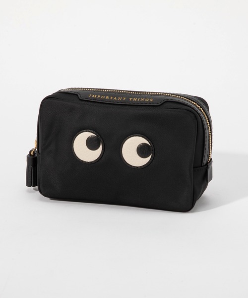 ポーチ Anya Hindmarch POUCH (5050925180535 BLACK) ANYA HINDMARCH 「ANYA HINDMARCH」 ポーチ FREE ブラック