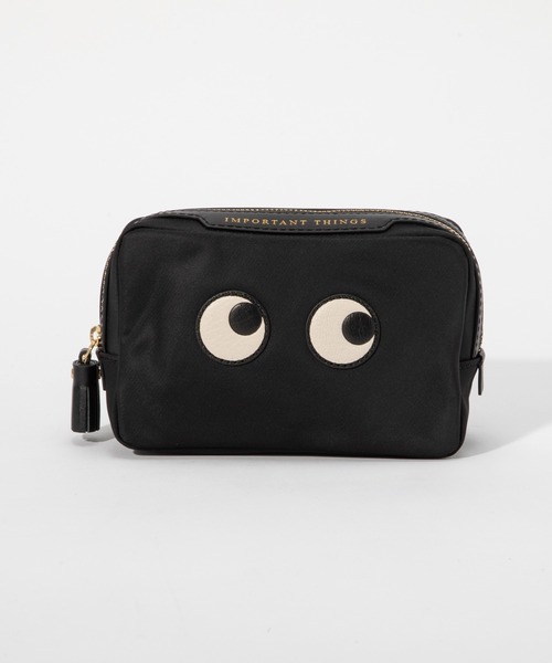 ポーチ Anya Hindmarch POUCH (5050925180535 BLACK) ANYA HINDMARCH アニヤハインドマーチ ポーチ AH LOGO SMALL