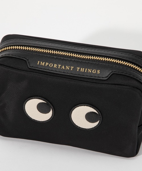 ポーチ Anya Hindmarch POUCH (5050925180535 BLACK) ANYA HINDMARCH 「ANYA HINDMARCH」 ポーチ FREE ブラック
