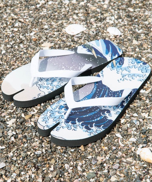カヤ サンダル 「カヤ」履く、NIPPON ART 浮世絵 足袋型ビーチサンダル